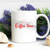 Coffee time white mug